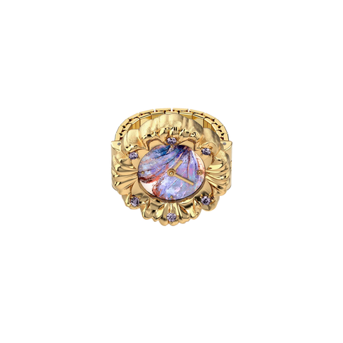 Baroque Watch Ring - Mauve