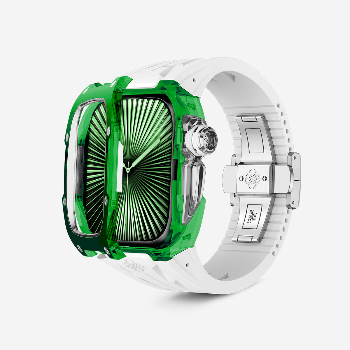 Sapphire Green Apple Watch Case for new Series 10 | Golden Concept