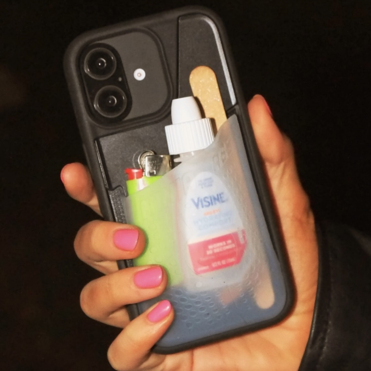Flex Pouch™ Phone Case - BLACK/CLEAR