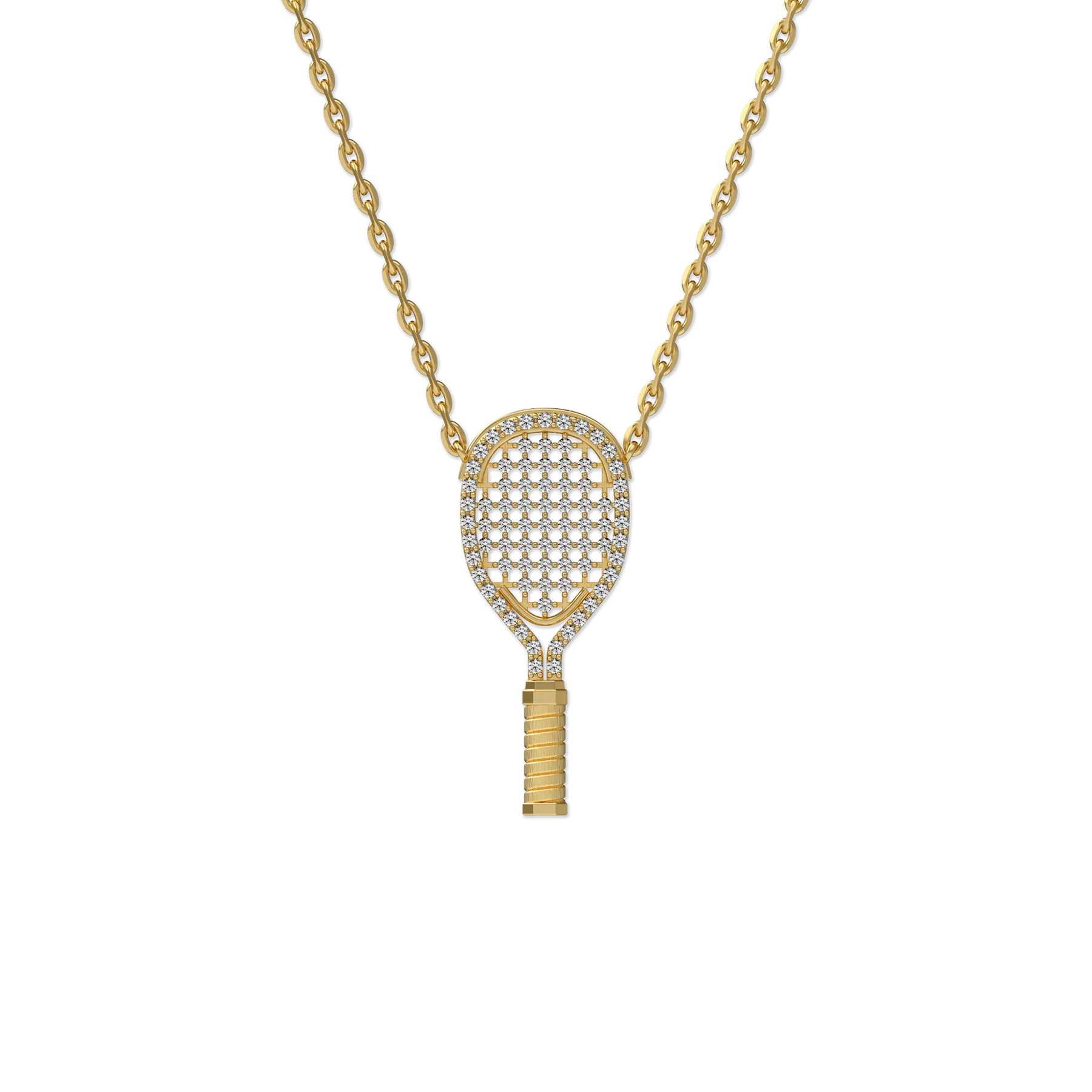 'The Tennis' Necklace, White Diamond Pavé