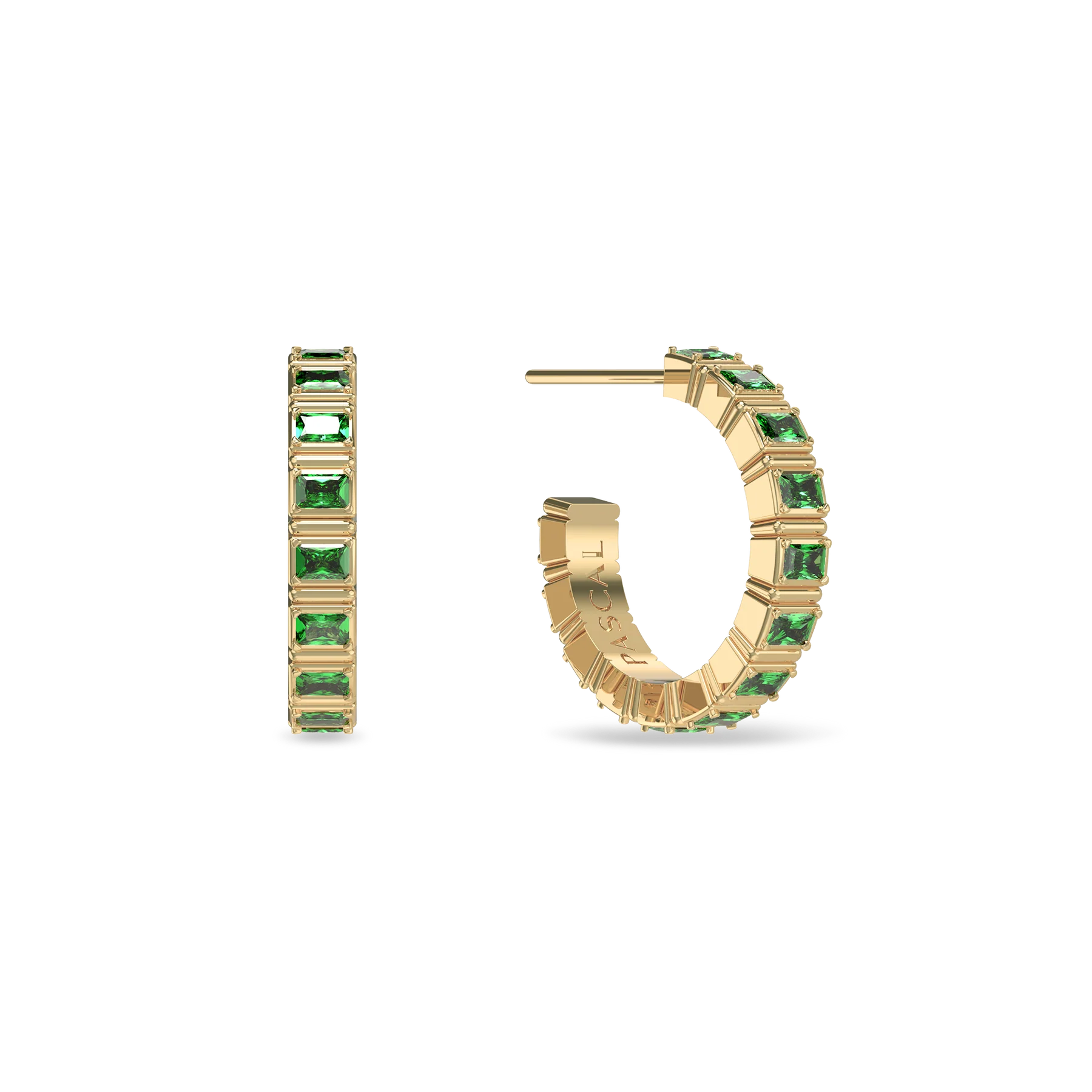 'Parthènope' Gemstone Hoop Earrings