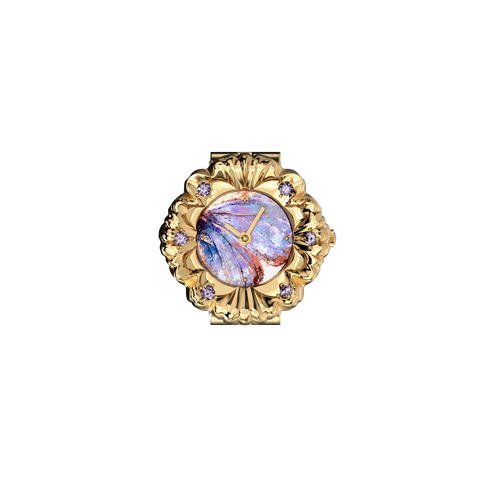 Baroque Watch Ring - Mauve