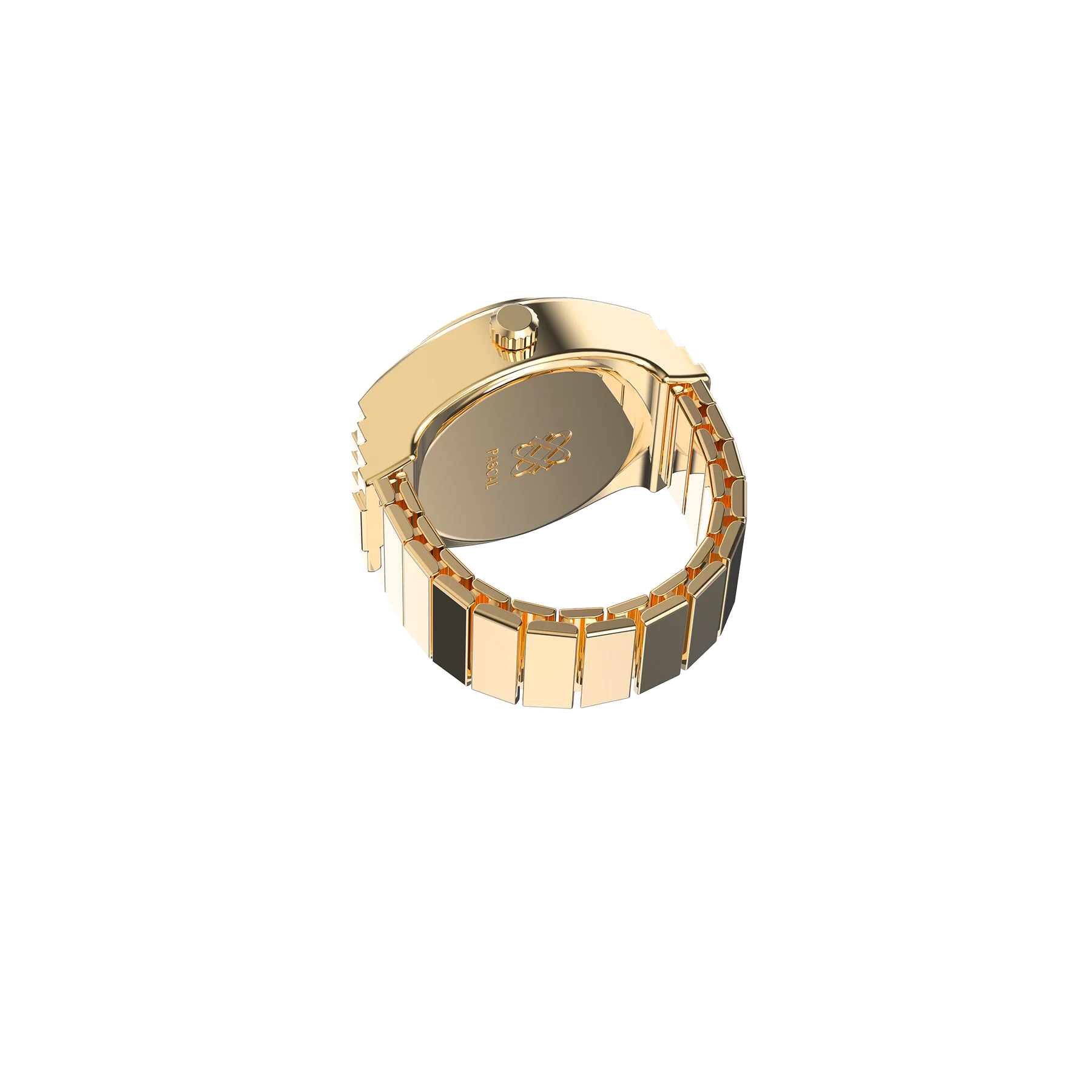 Luxe Classic Diamond Watch Ring - Checkered Mosaic