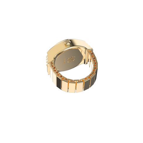 Luxe Classic Diamond Watch Ring - Checkered Mosaic