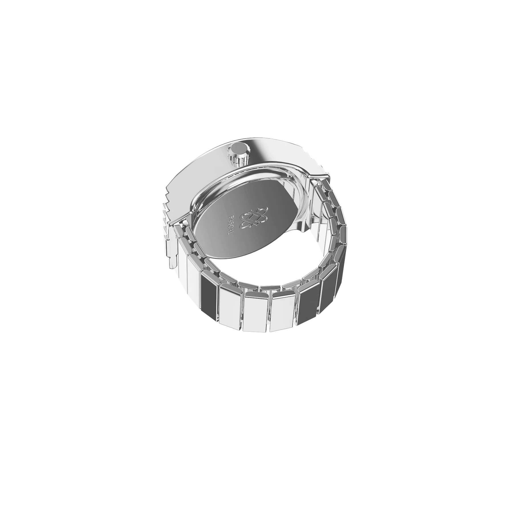 Luxe Classic Diamond Watch Ring - Silver Serenade