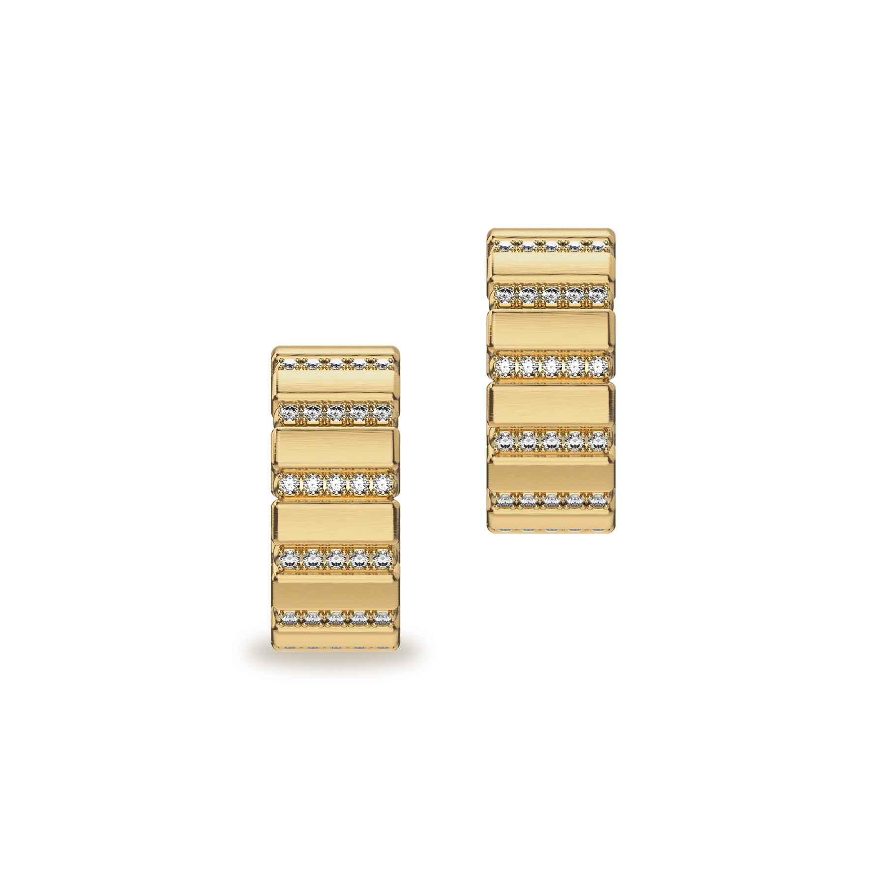 'Parthènope' Diamond Hoop Earrings