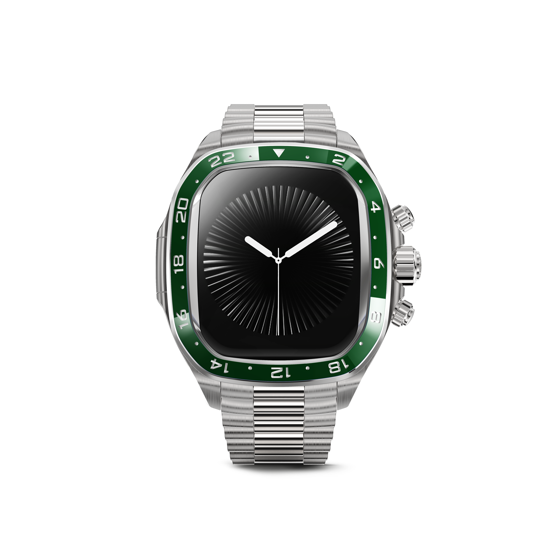 Apple Watch Case - CRCS46 Silver/Green