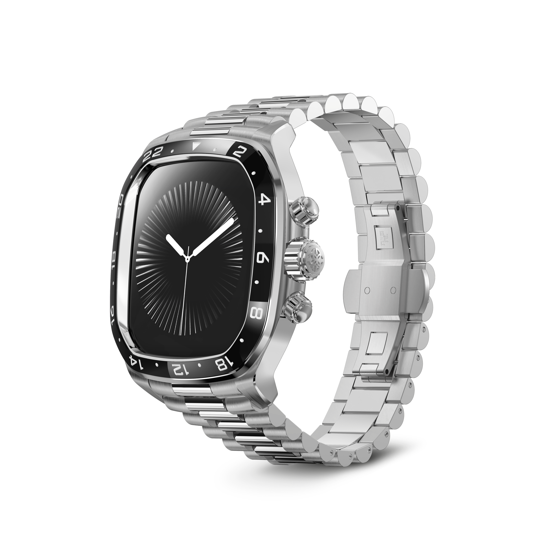 Apple Watch Case - CRCS46 Silver/Black