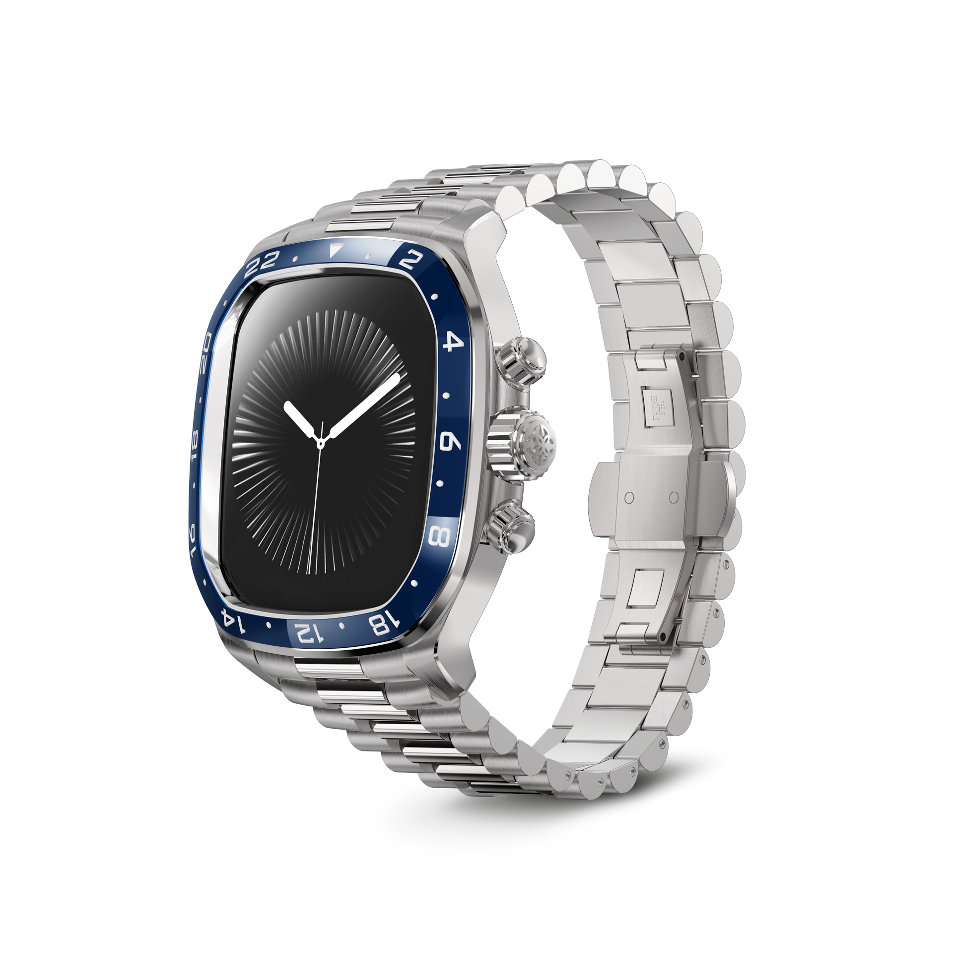Apple Watch Case - CRCS46 Silver/Blue