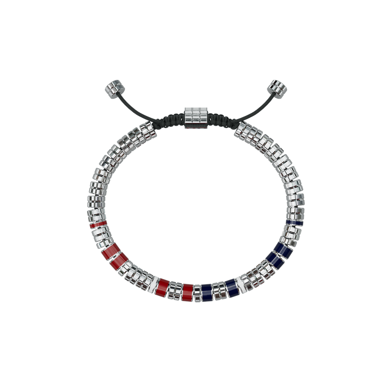 Bracelet - EV - Silver - Red & Blue