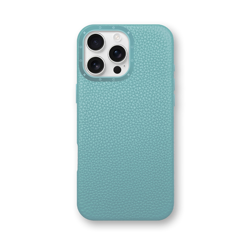 iPhone Case 16 / Full-Grain Leather - Sky
