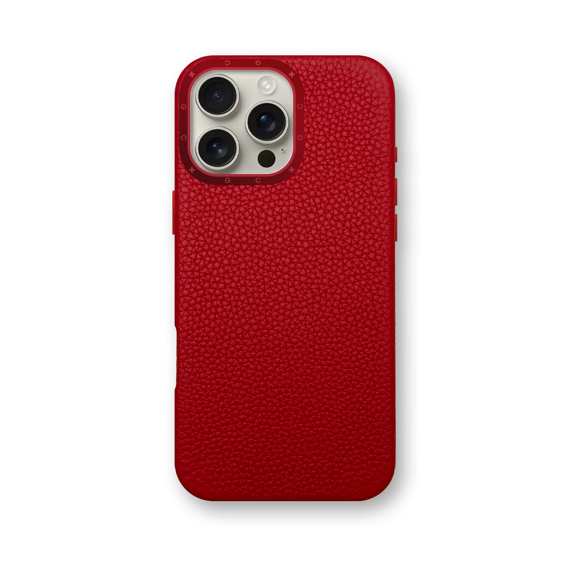 iPhone Case 16 / Full-Grain Leather - Cherry