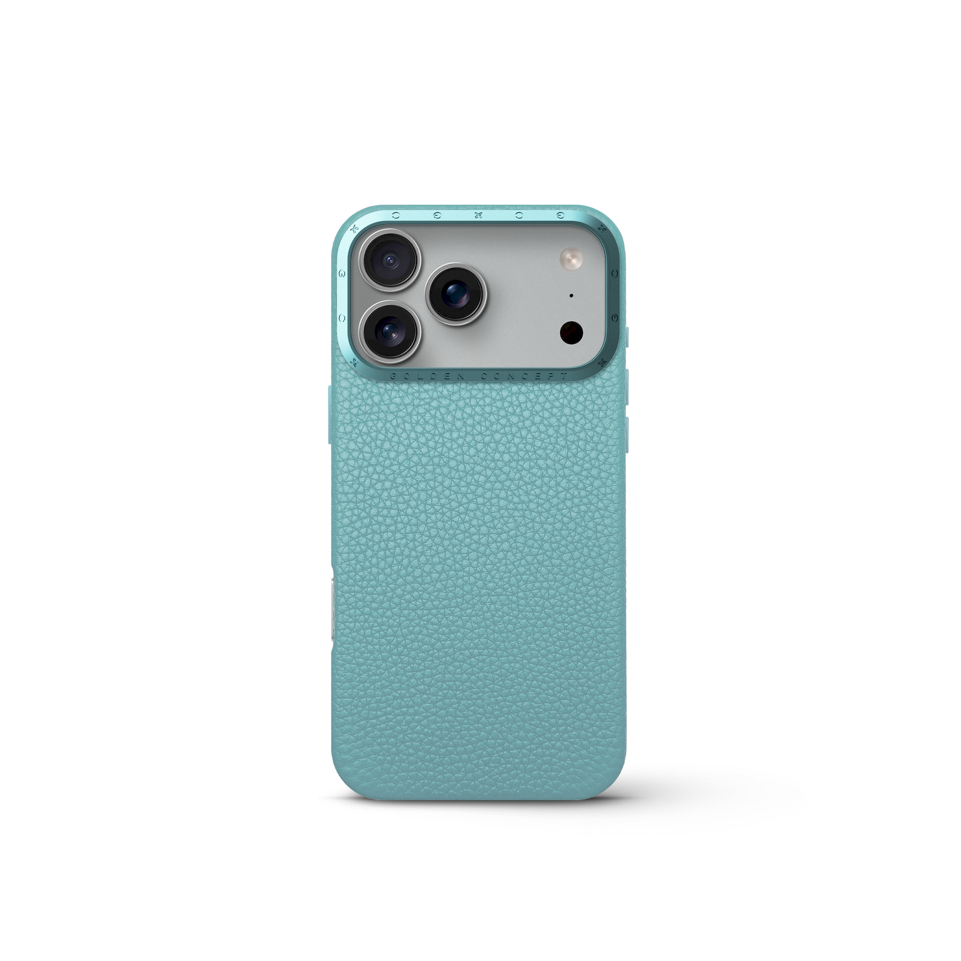 Sky Blue Leather Case, iPhone 17 Pro, Pro Max & Air | GOLDEN CONCEPT™
