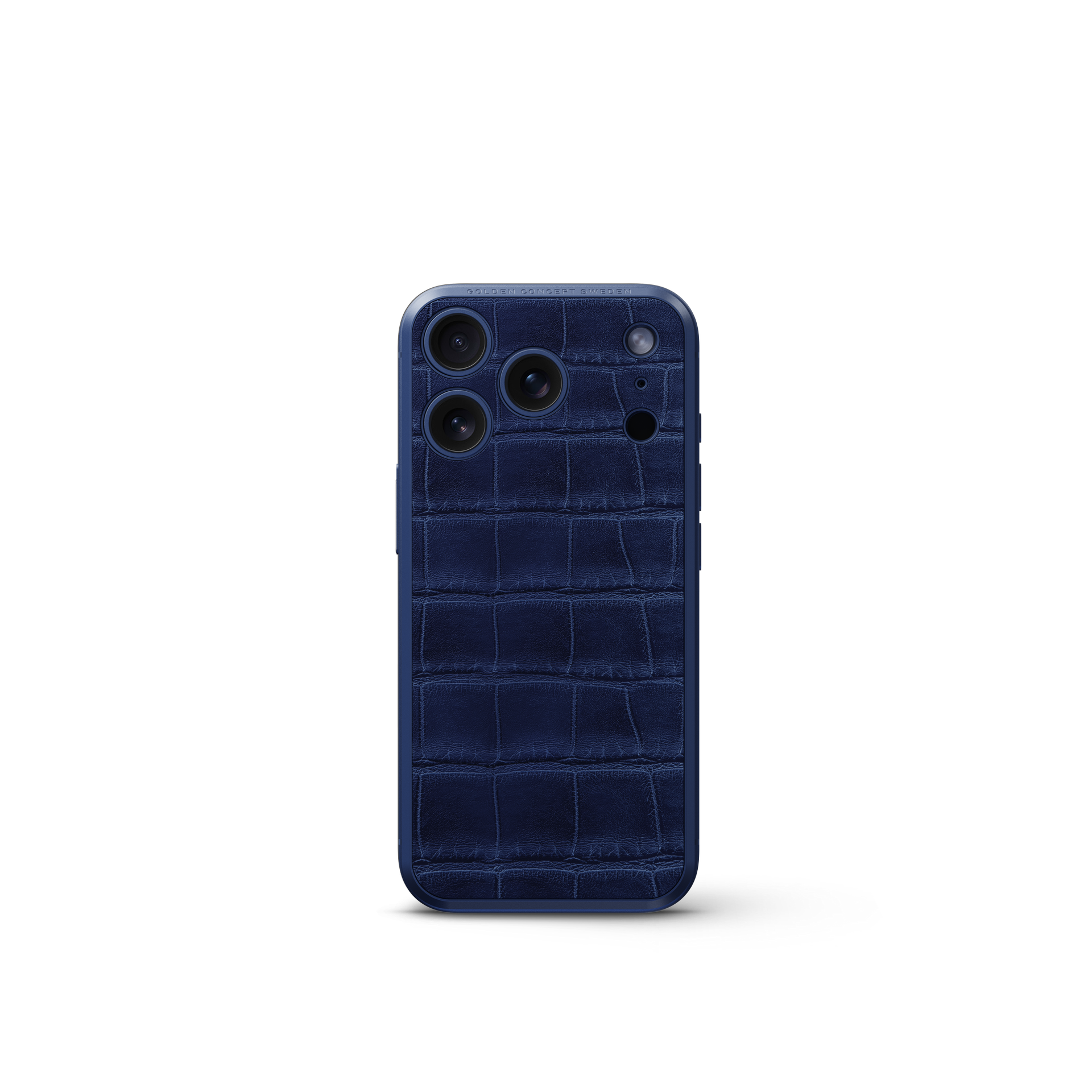 iPhone Case 17 / Magnetic Shield - Croco Embossed - Midnight Blue