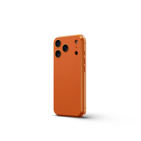 iPhone Case 17 / Magnetic Shield - Full-Grain Leather - Orange