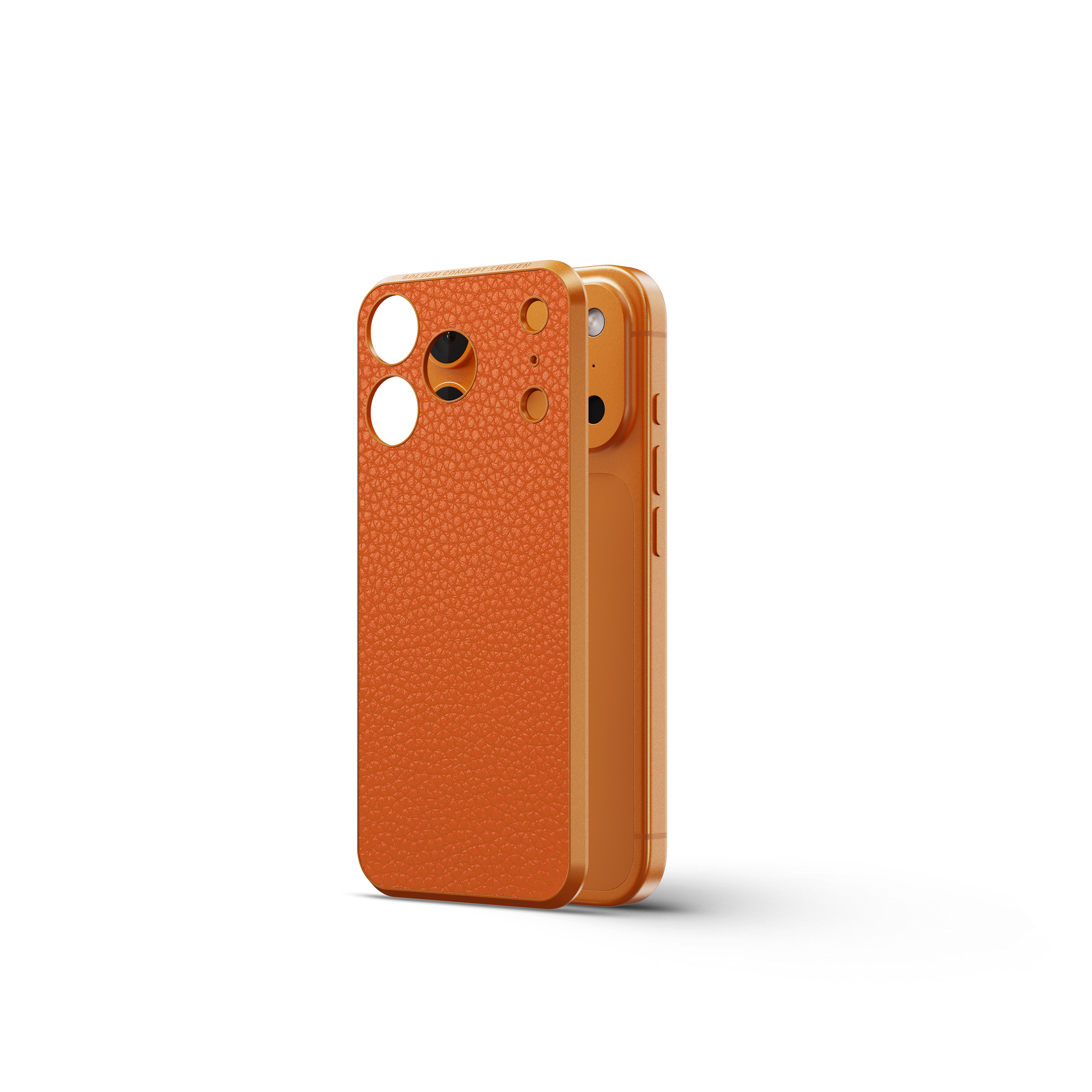 iPhone Case 17 / Magnetic Shield - Full-Grain Leather - Orange