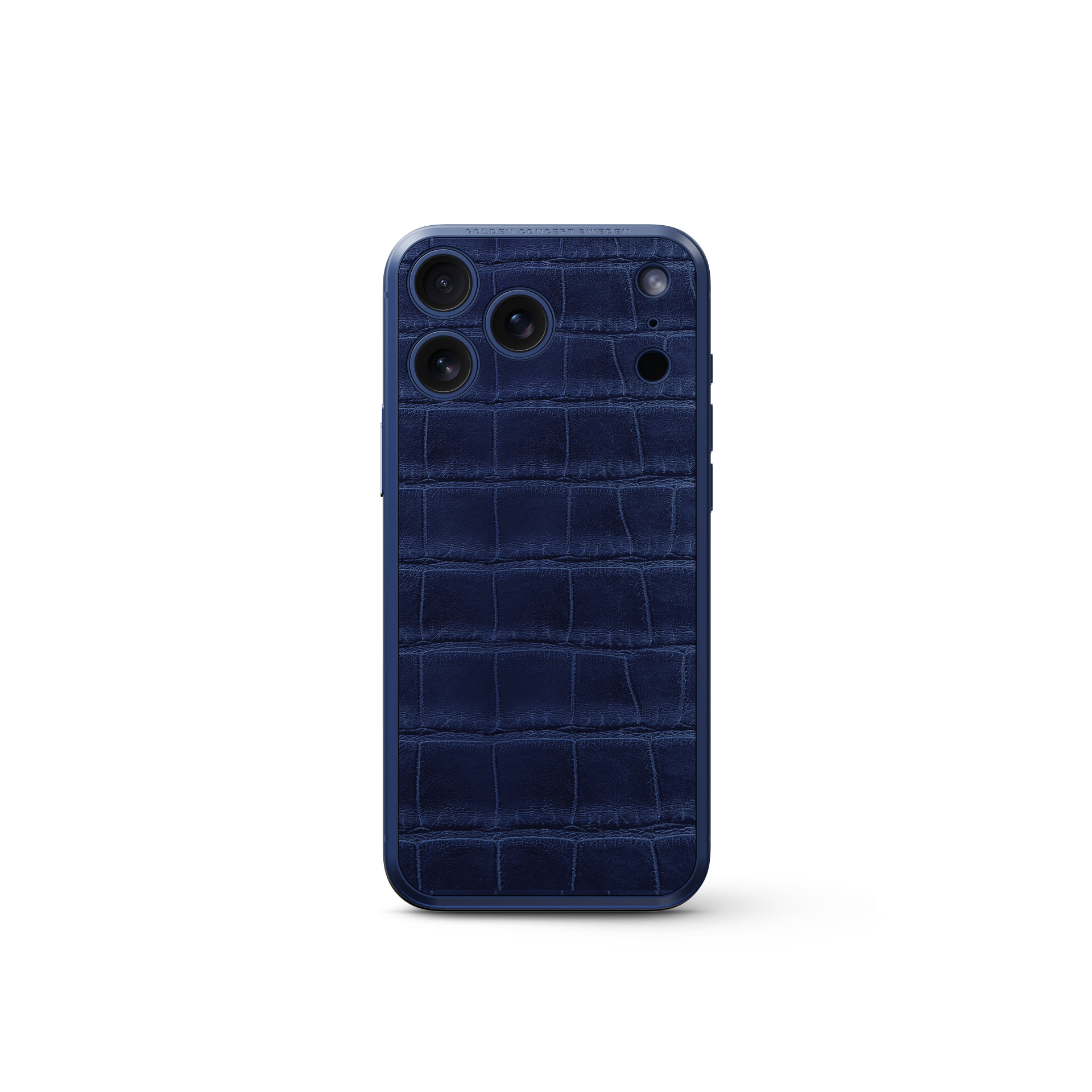 iPhone Case 17 / Magnetic Shield - Croco Embossed - Midnight Blue