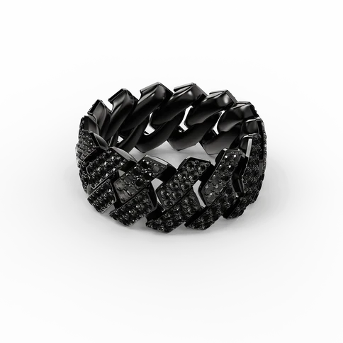 Ring - Cuban Iced - Black