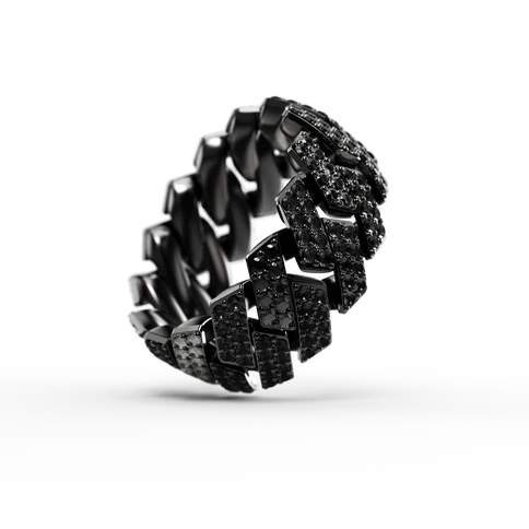 Ring - Cuban Iced - Black