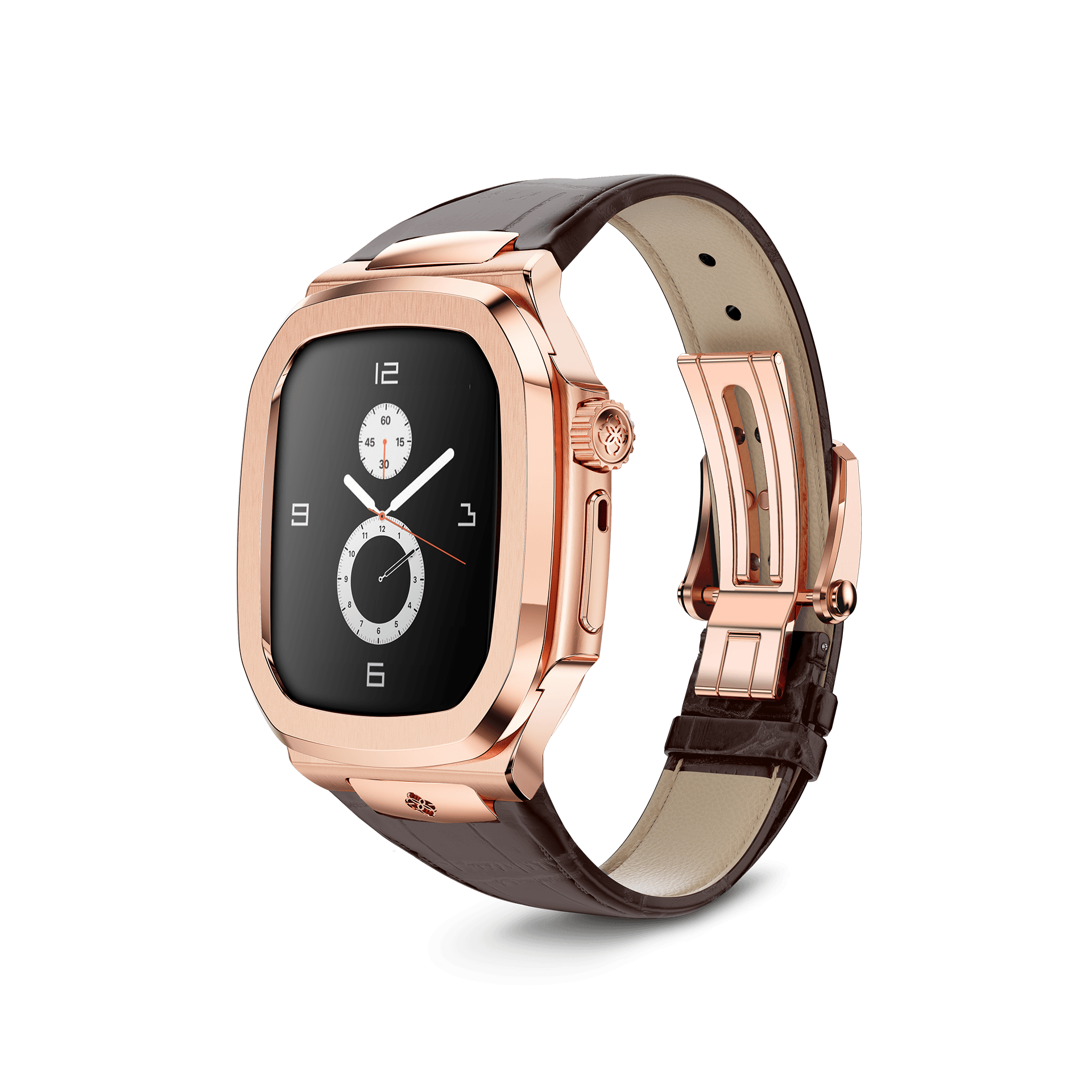 Apple Watch Case - ROL45 - Rose Gold / Brown