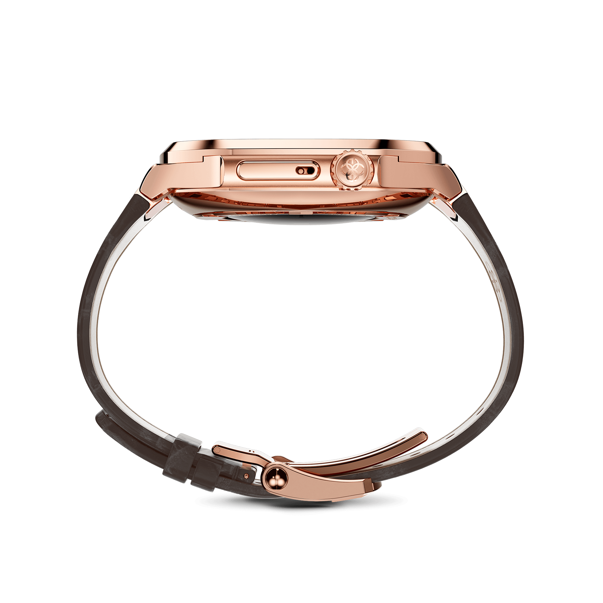 Apple Watch Case - ROL45 - Rose Gold / Brown
