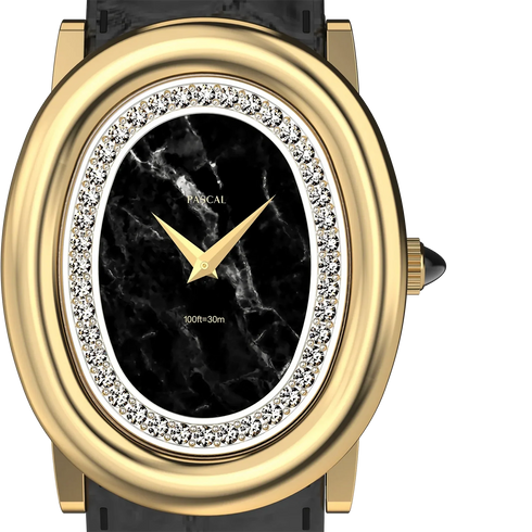 Oval Royale Diamond Watch - Twilight Marble
