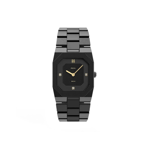 Octagonal Clou de Paris Diamond Watch - Shadow Warrior