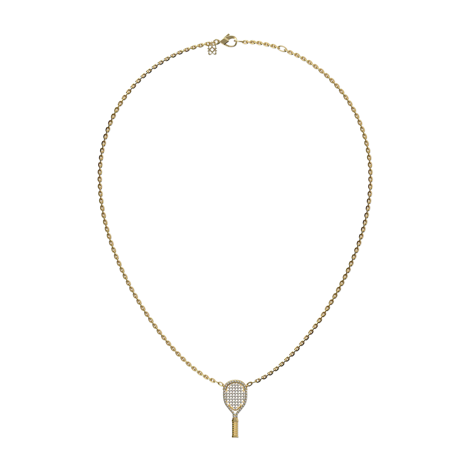 'The Tennis' Necklace, White Diamond Pavé