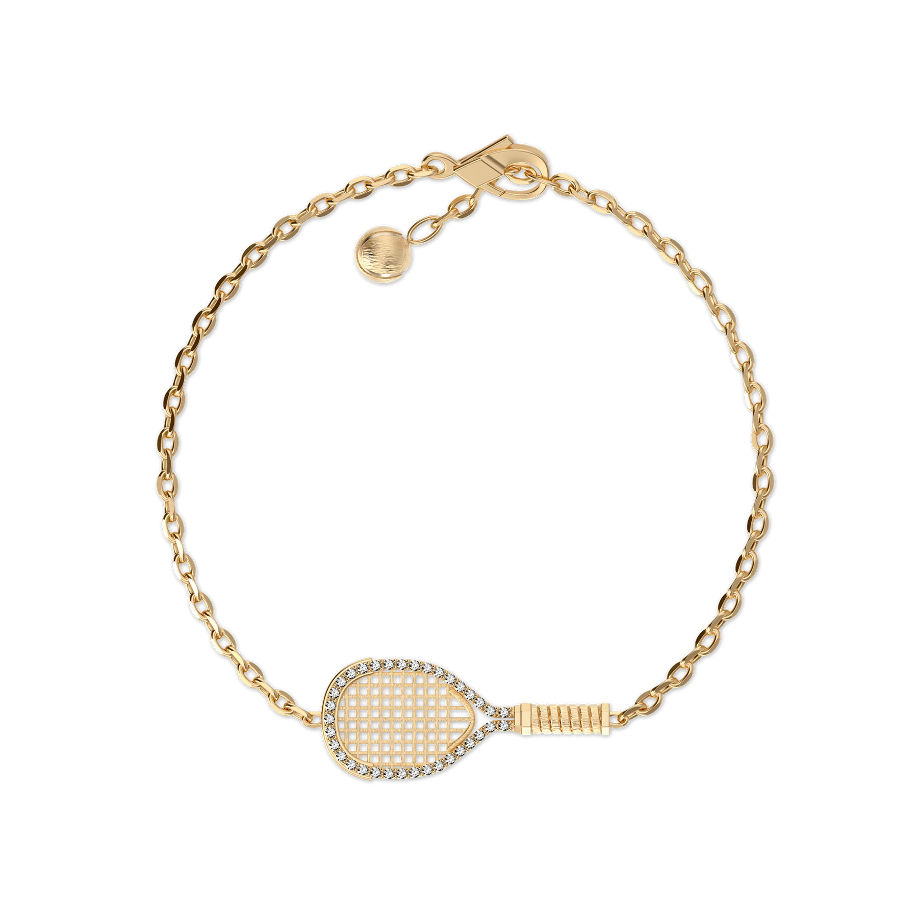 'The Tennis' Bracelet, White Diamond Halo