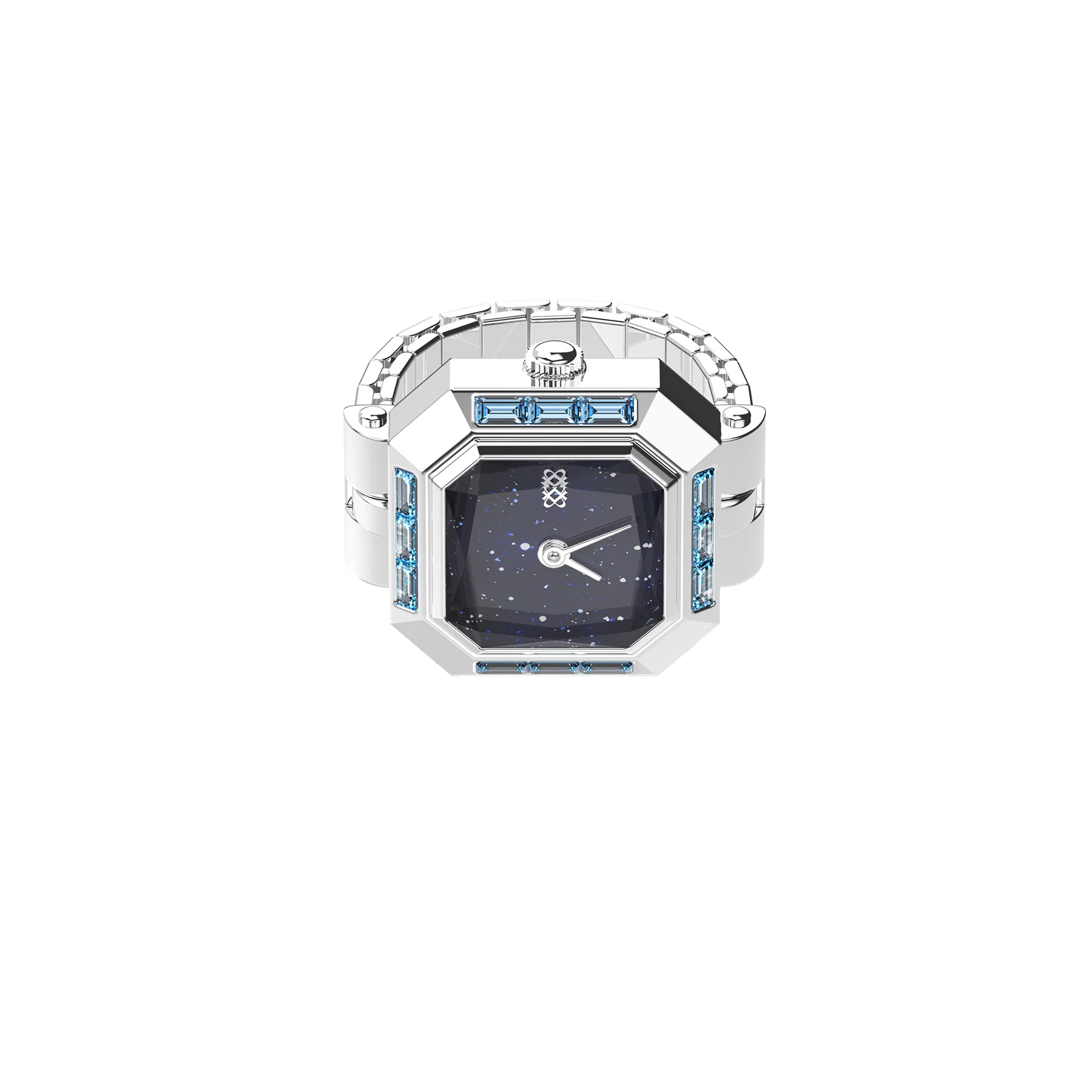 Sofia Prism Cocktail Watch Ring - Starry Night