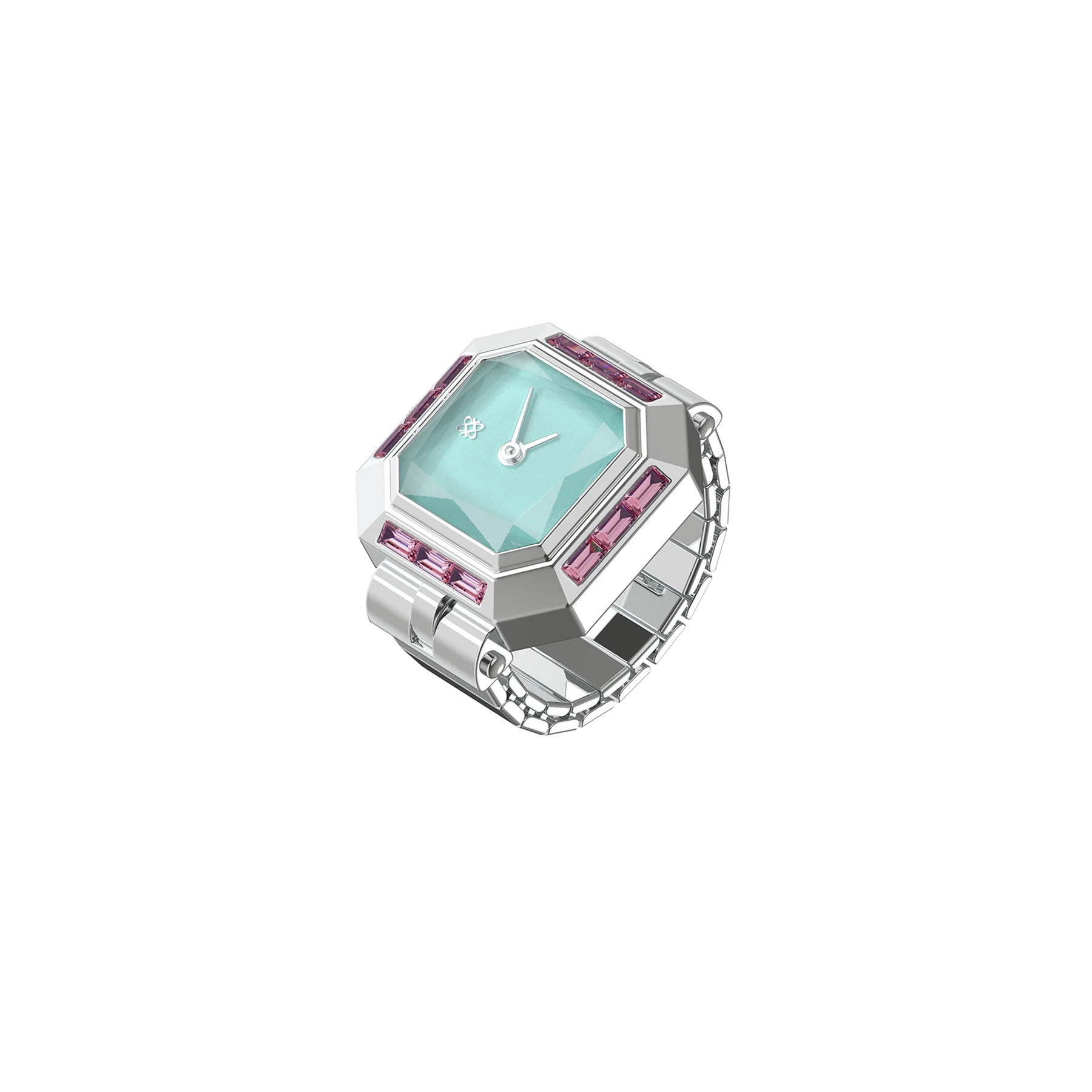 Sofia Prism Cocktail Watch Ring - Mint Chocolate