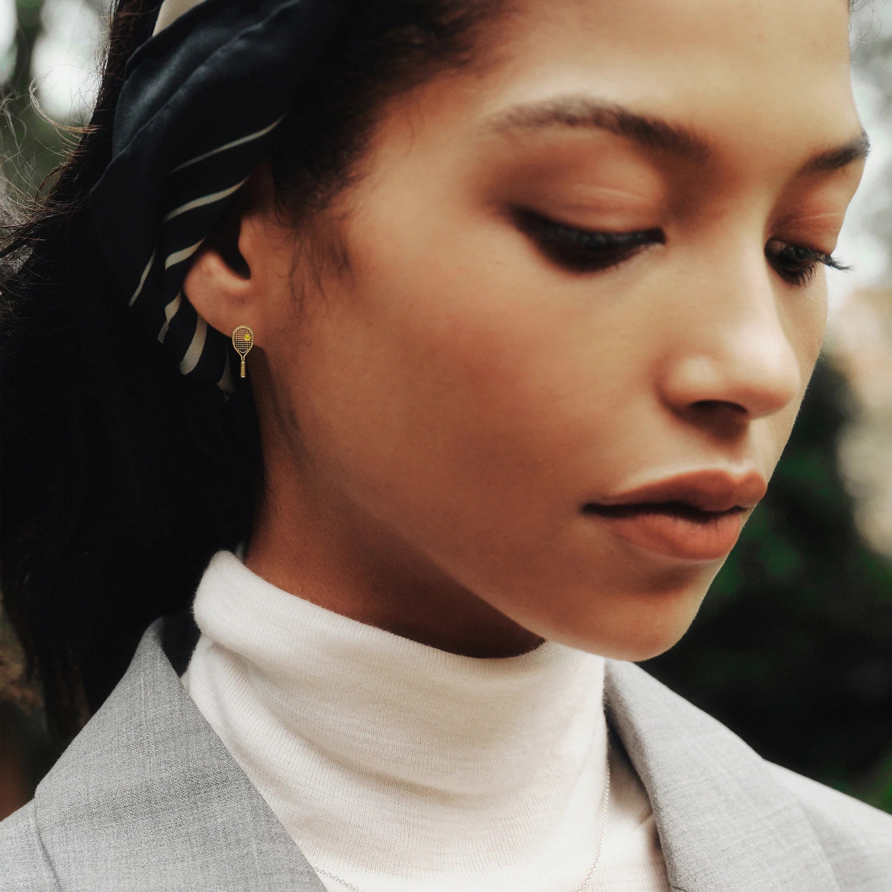 'The Tennis' Stud Earrings, Yellow Diamond Pavé