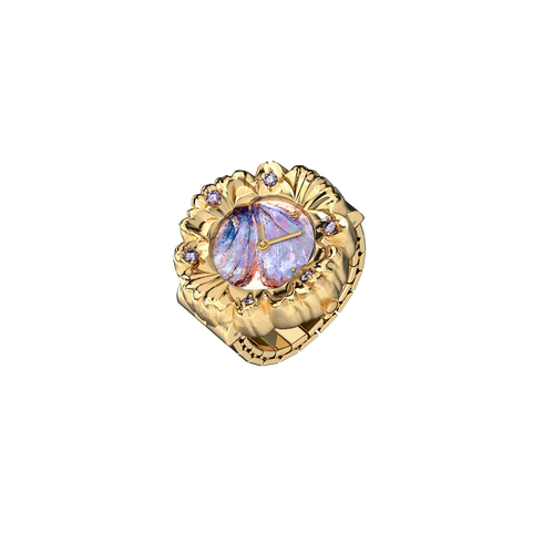 Baroque Watch Ring - Mauve