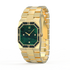 Octagonal Enamel Diamond Watch - Willow Whisper