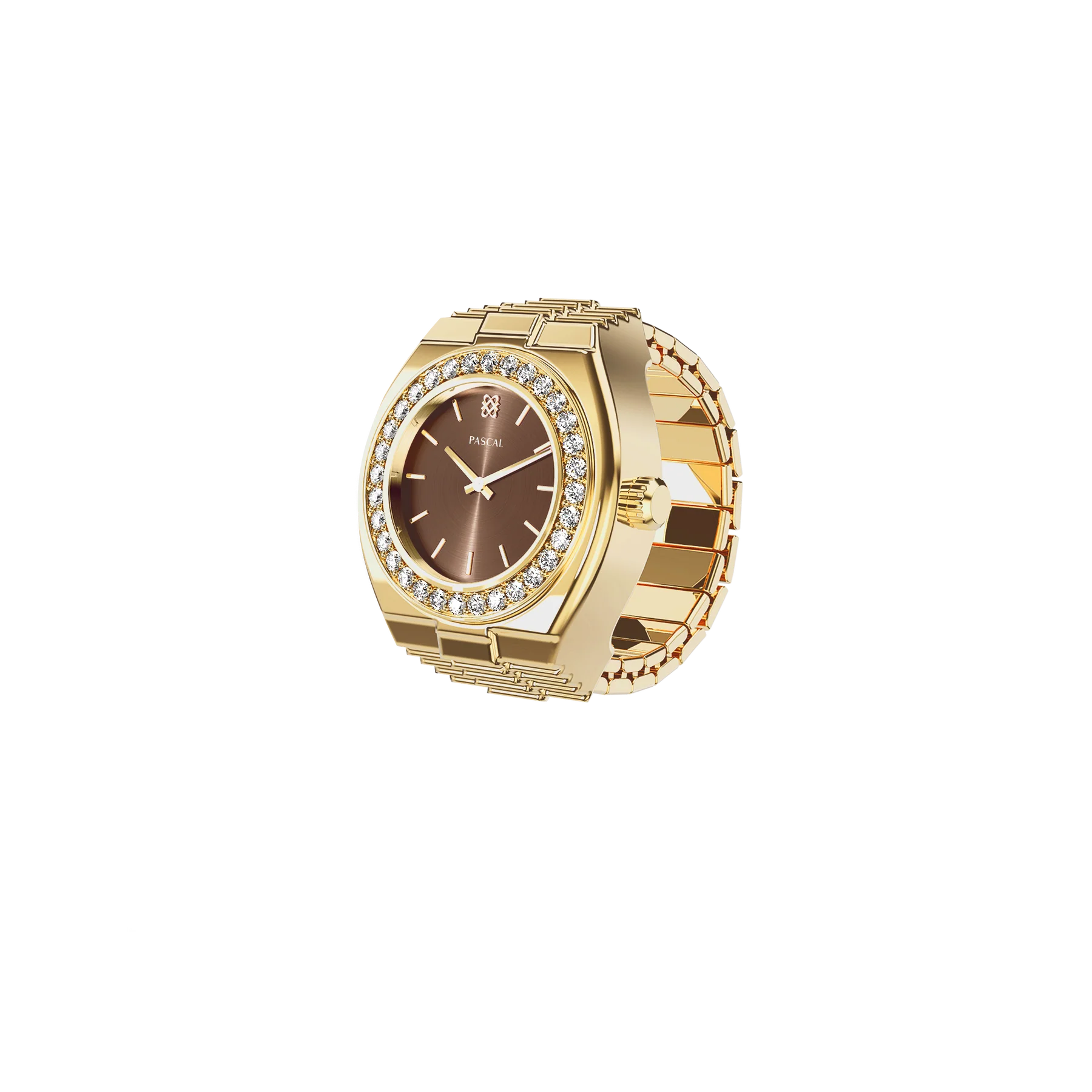 Luxe Classic Diamond Watch Ring - Cocoa