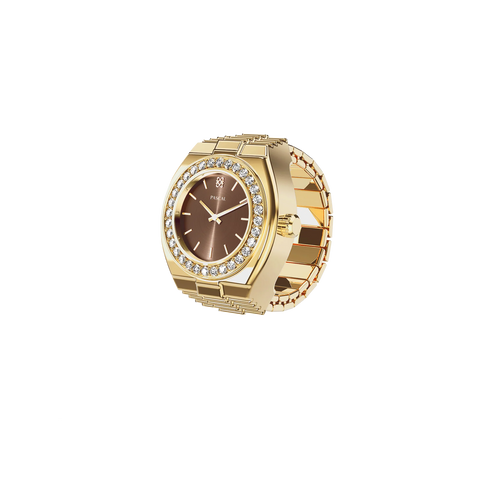Luxe Classic Diamond Watch Ring - Cocoa