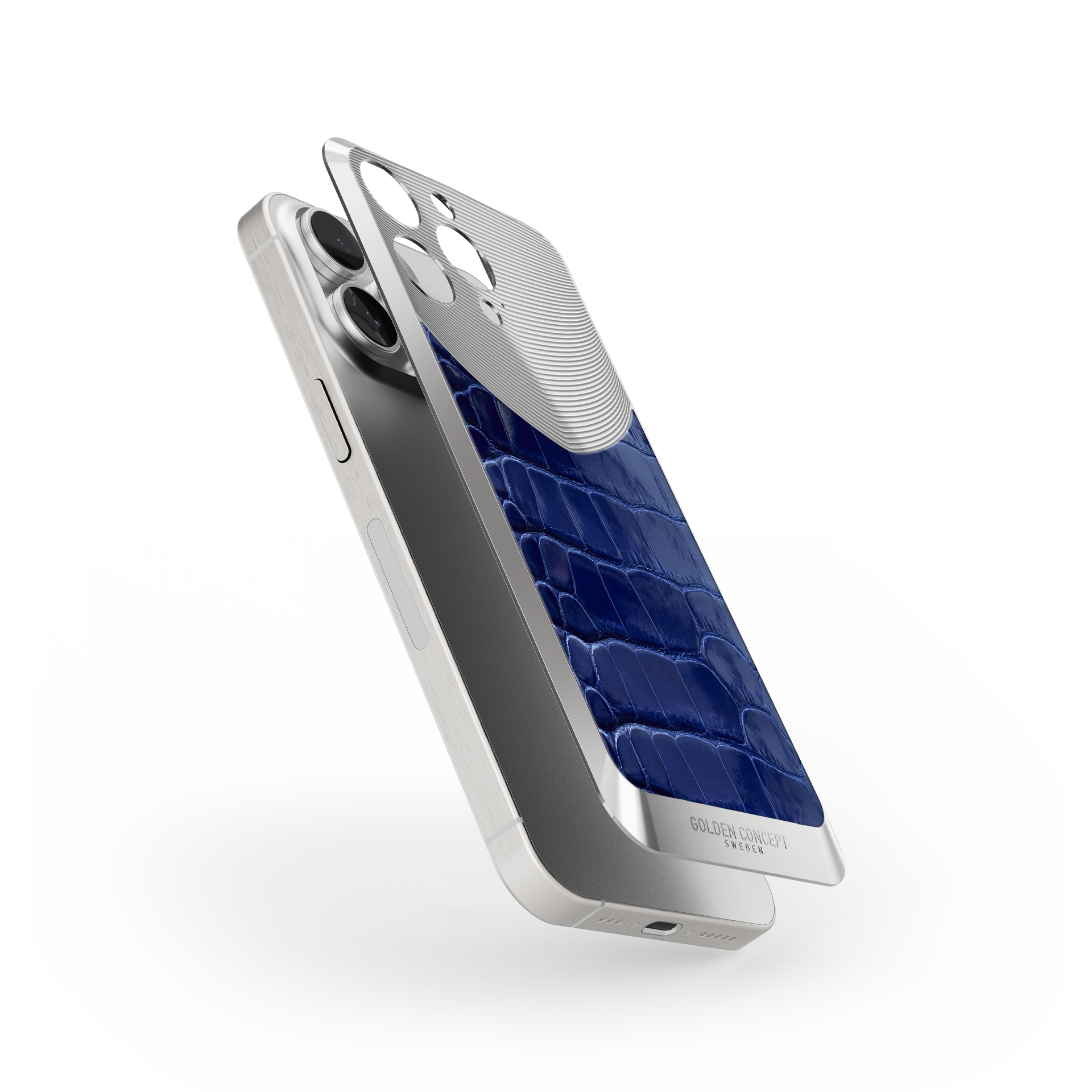 iPhone Case / RST16 - Magnetic Shield Alligator Edition - Glossy Blue