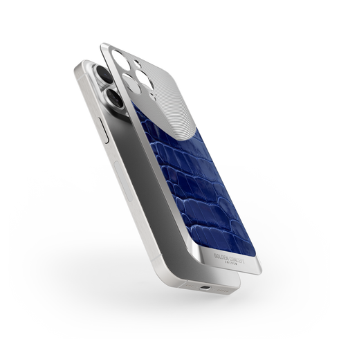iPhone Case / RST16 - Magnetic Shield Alligator Edition - Glossy Blue