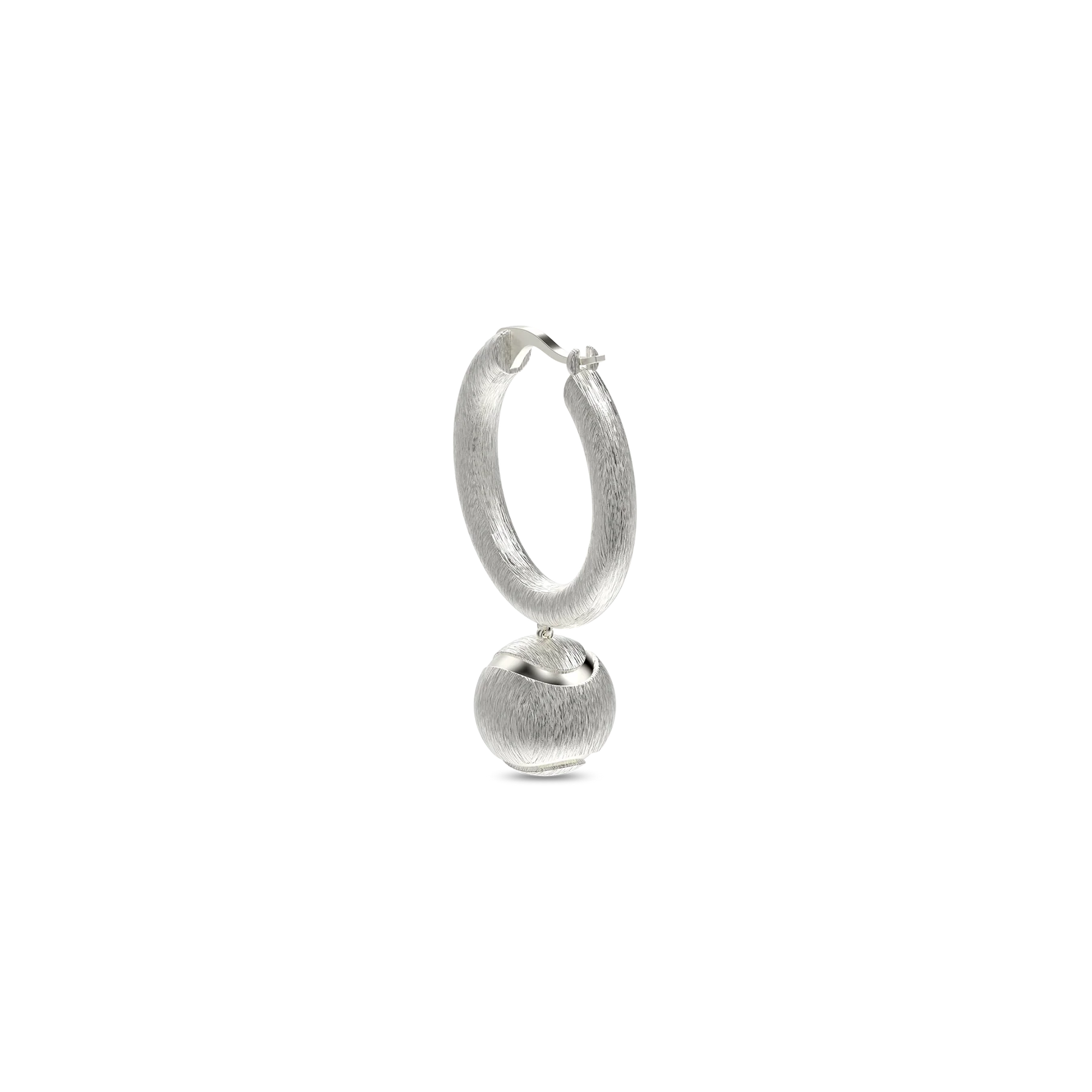 'The Tennis' Hoop Earrings, White Diamond