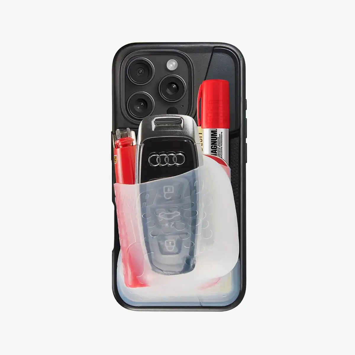 Flex Pouch™ Phone Case - BLACK/CLEAR