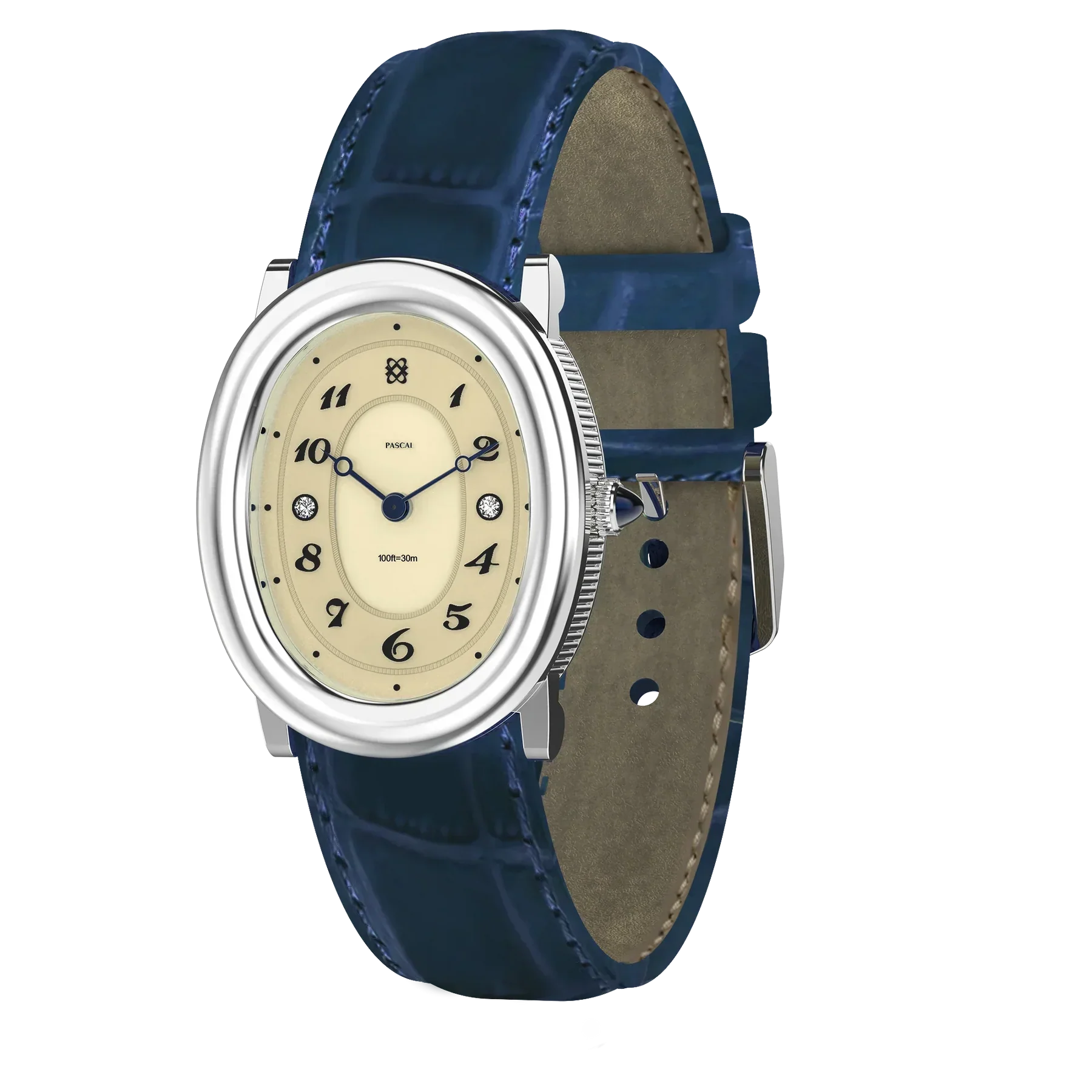 Oval Bubble Diamond Watch - Abysmal Sea