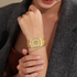 Octagonal Clou de Paris Diamond Watch - Golden Spring