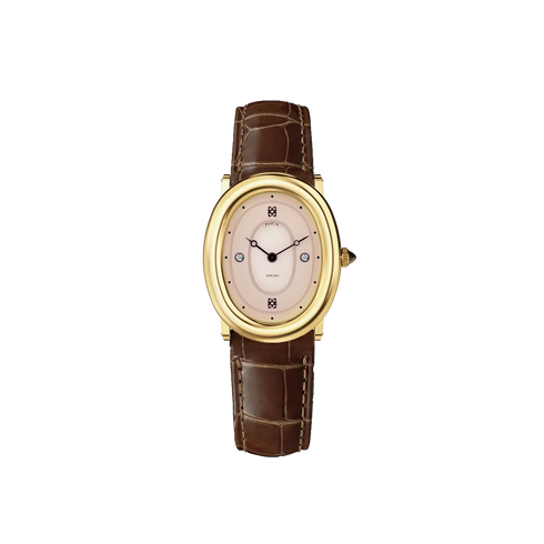 Oval Bubble Diamond Watch - Salmon Dial