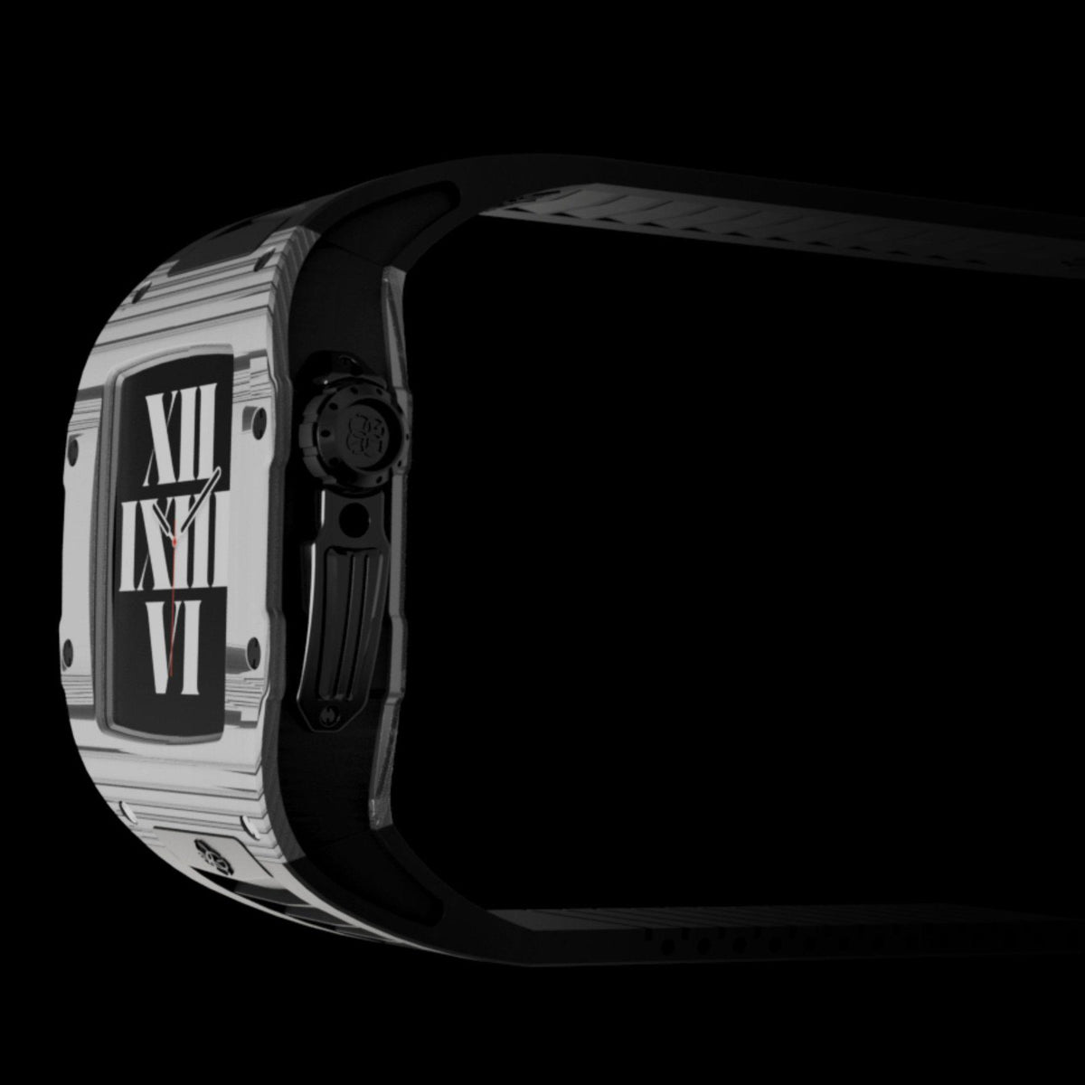 【Apple Watch 6】RSC44 - ALBINO WHITE　Black Titanium