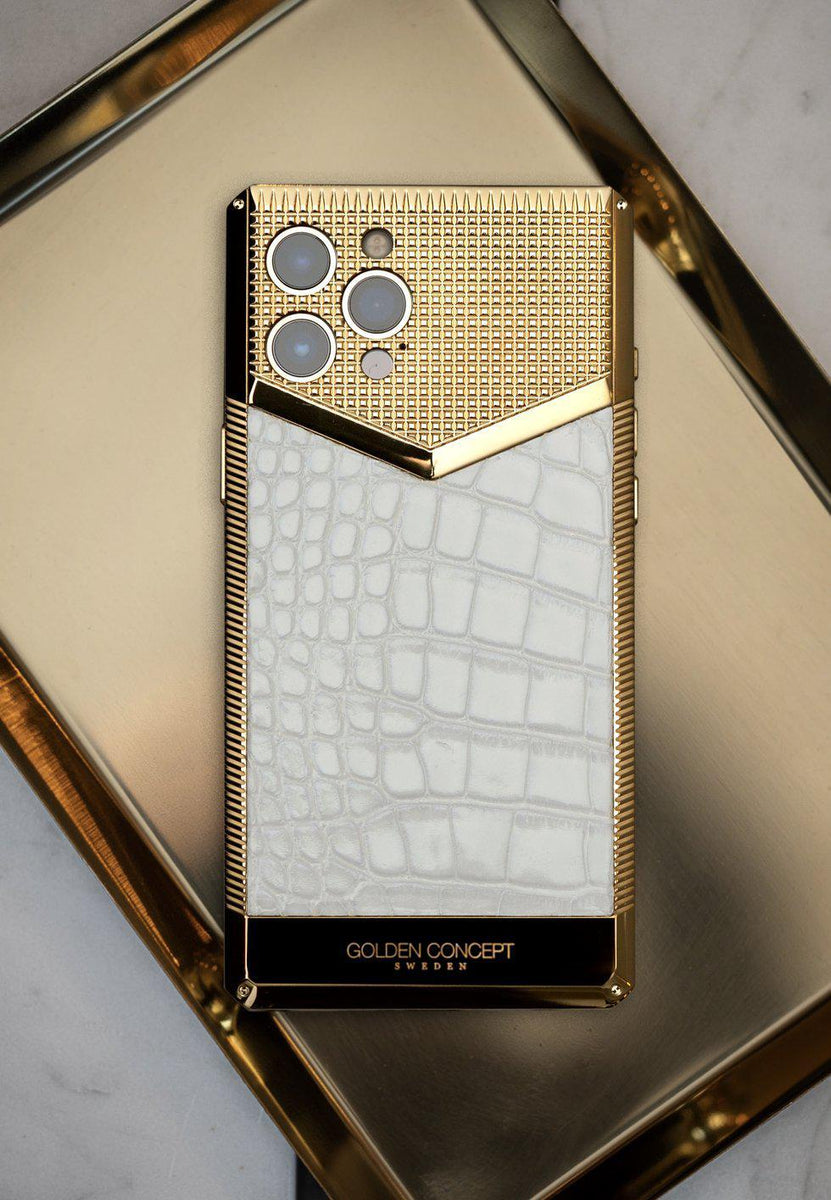 IPhone case   CL Gold/White