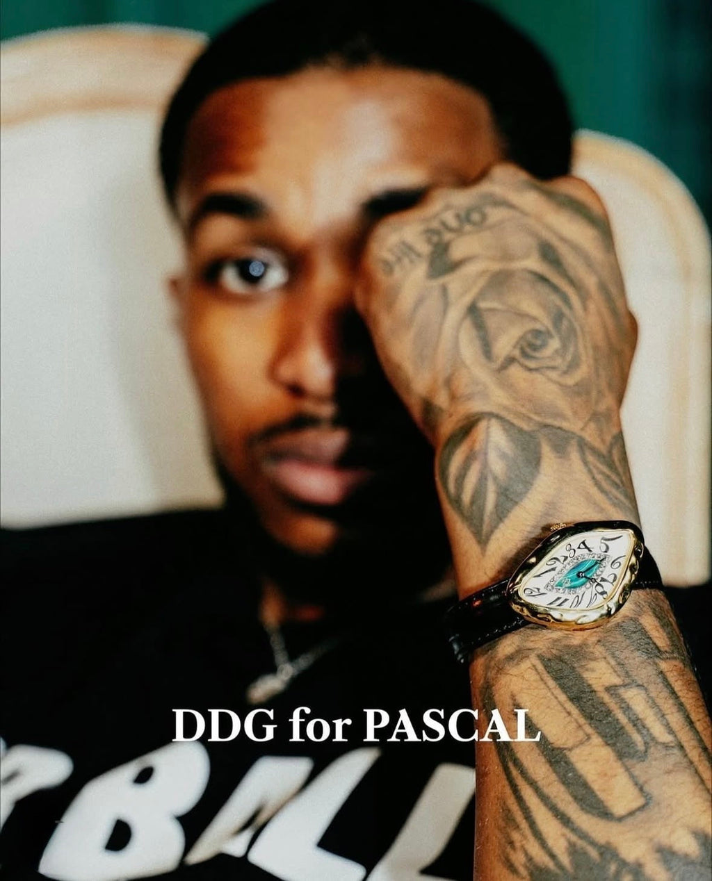 DDG wearing PASCAL Paradoxe Watch