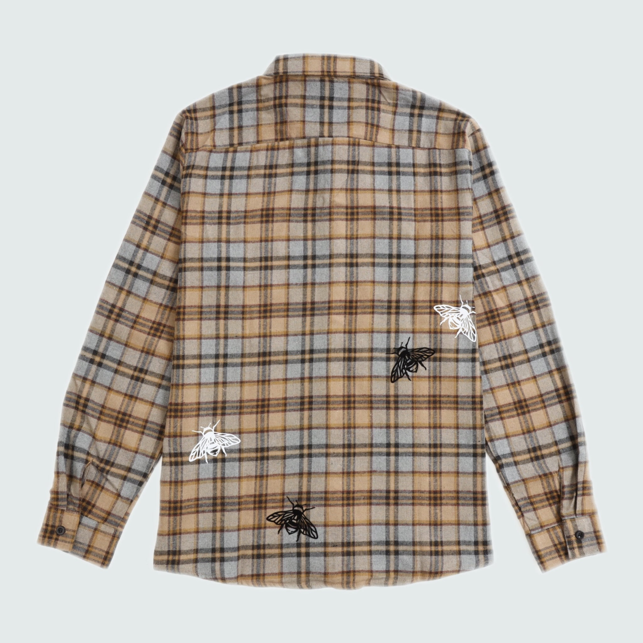 Beige BEE Plaid Shirt