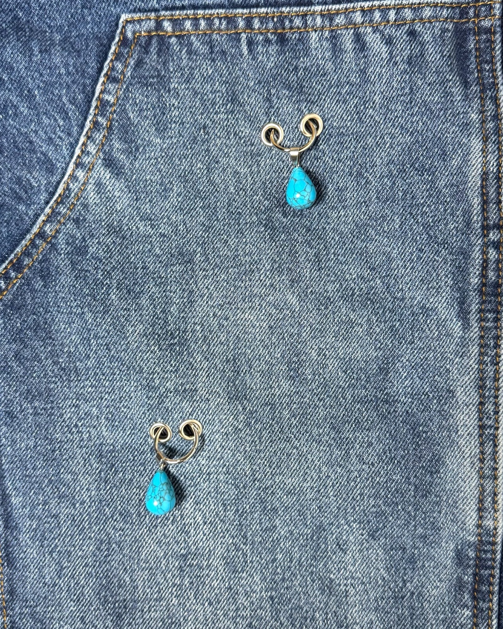 TURQUOISE GEMSTONE DENIM - BLUE