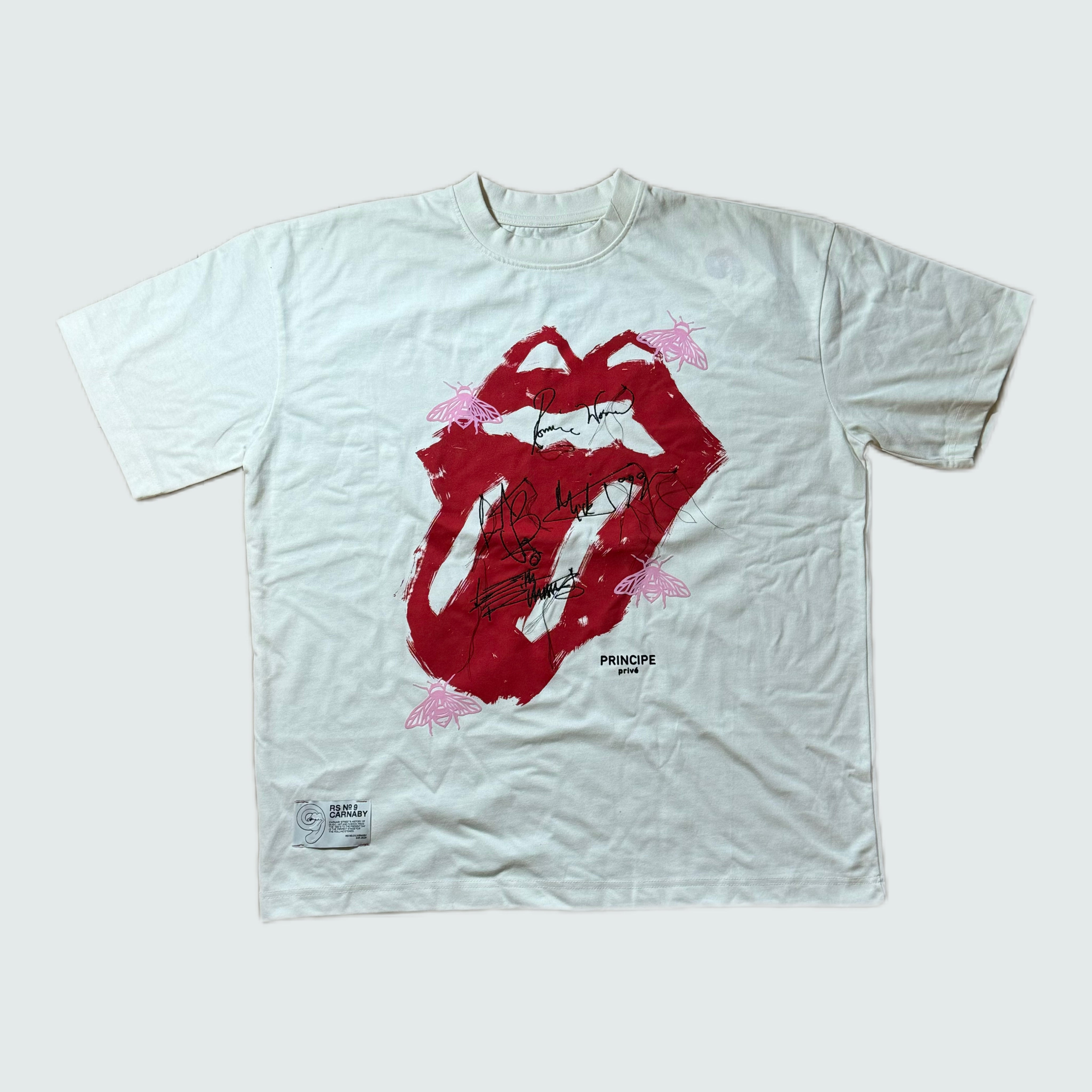 SIGNATURE LICK EMBROIDERED T-SHIRT