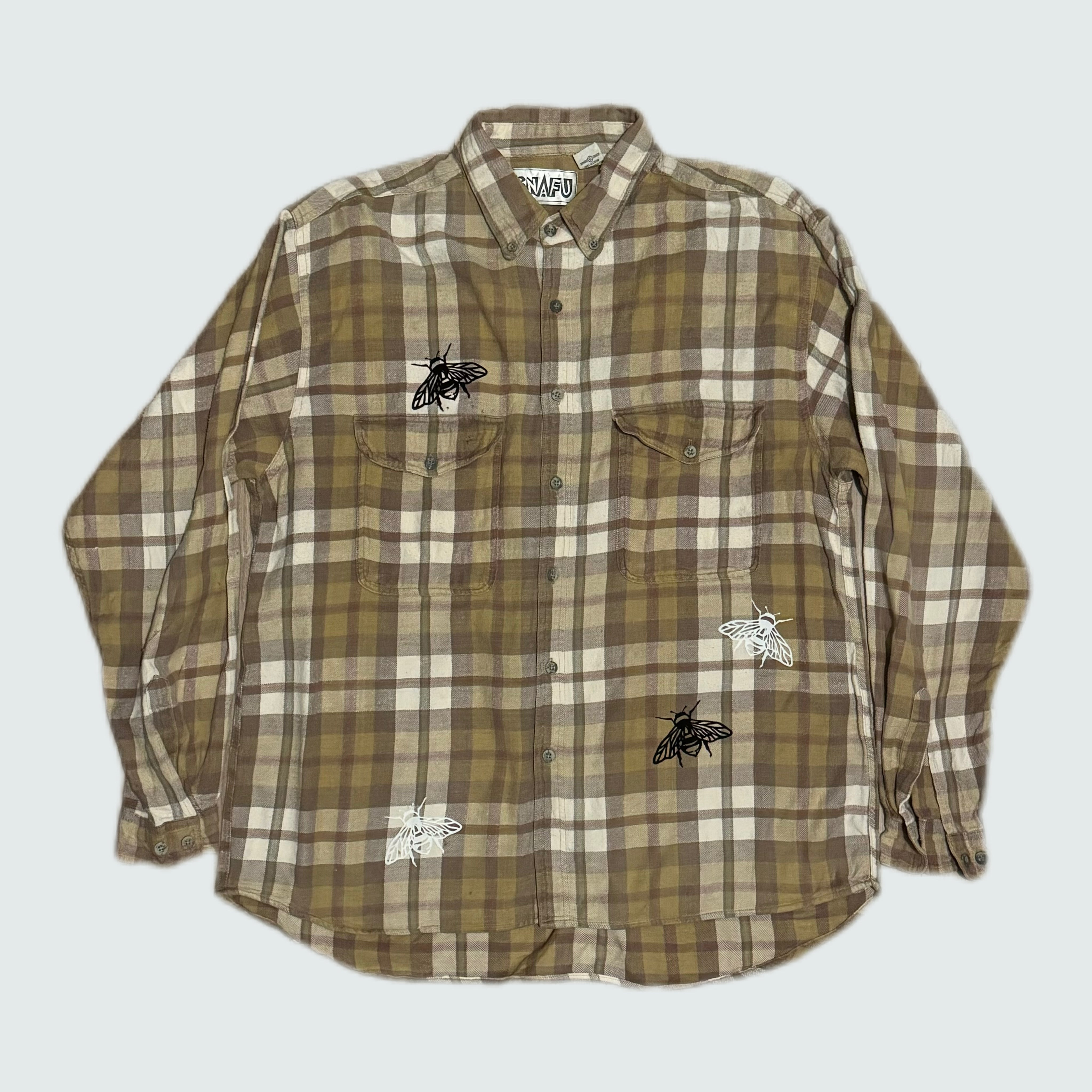 Vintage Plaid Shirt “SNAFU” (L)